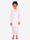 Vastramay Boy's White Kurta and Dhoti Set